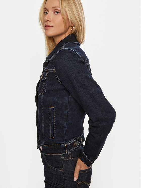 Guess Jeans Guess Jeans Jeansjacke W4YN55 D5CB1 Dunkelblau Regular Fit