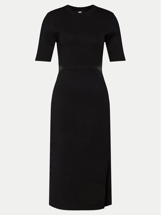 DKNY DKNY Strickkleid P4AUAN33 Schwarz Slim Fit