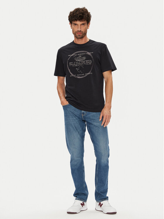 Napapijri Napapijri T-särk S-Bald NP0A88SF Must Regular Fit