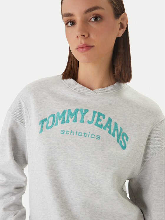 Tommy Jeans Tommy Jeans Majica dugih rukava Varsity Crew DW0DW22365 Siva Regular Fit