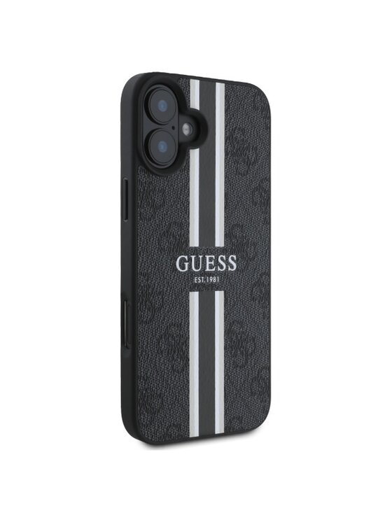 Guess Guess Etui na telefon 4G Printed Stripes Czarny