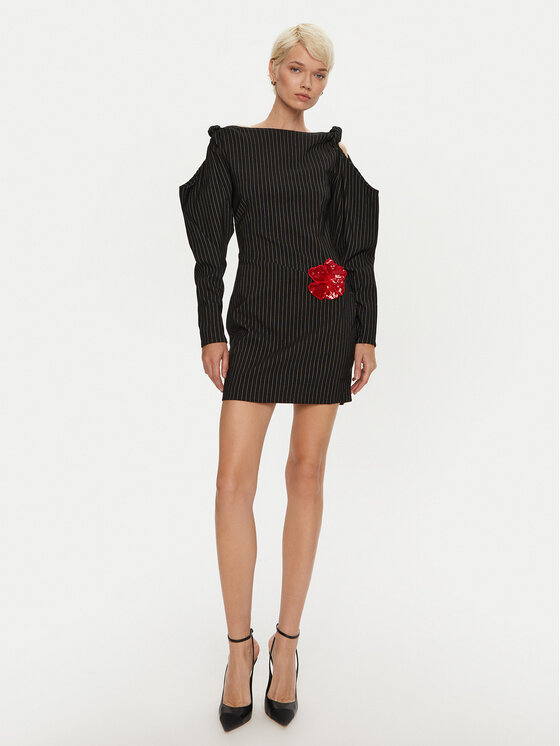 ROTATE ROTATE Rochie cocktail Linny 1135502470 Negru Regular Fit