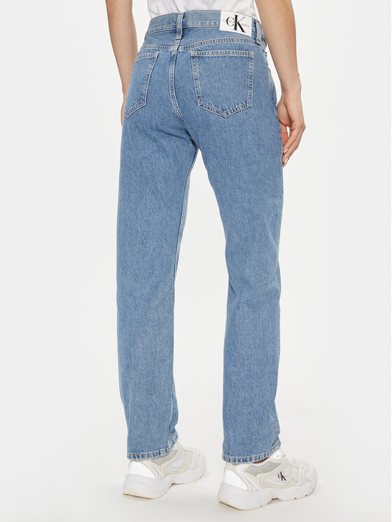 Calvin Klein Jeans Calvin Klein Jeans Džínsy Low Rise Straight J20J222439 Modrá Straight Fit