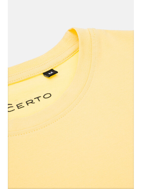 Lancerto Lancerto T-Shirt Linus TS073123000018 Żółty Regular Fit