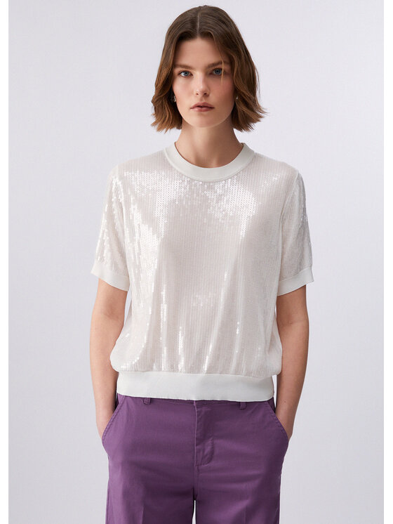 Liu Jo Damski Liu Jo Sweter, rozmiar XL Fioletowy, WA6216MA68RP9691
