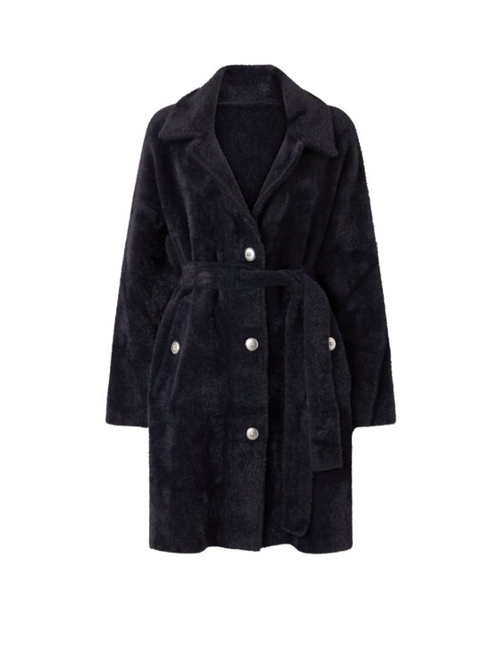 PINKO PINKO Futro Zante cappotto similpelliccia Czarny Oversize
