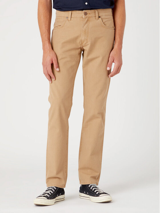 Wrangler Pantaloni din material Greensboro W15QDRC20 112334233 Bej Straight Leg