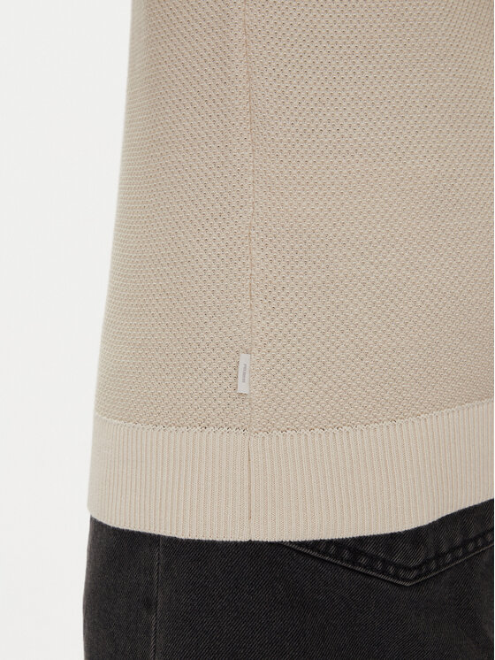 Jack&Jones Jack&Jones Тениска с яка и копчета Ceaston 12273012 Бежов Regular Fit