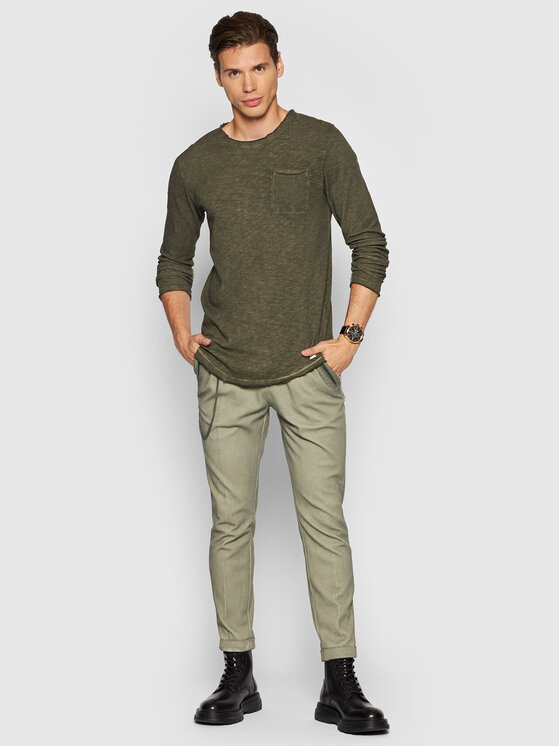 Pantaloni di tessuto Cornelio 105566 Verde Slim