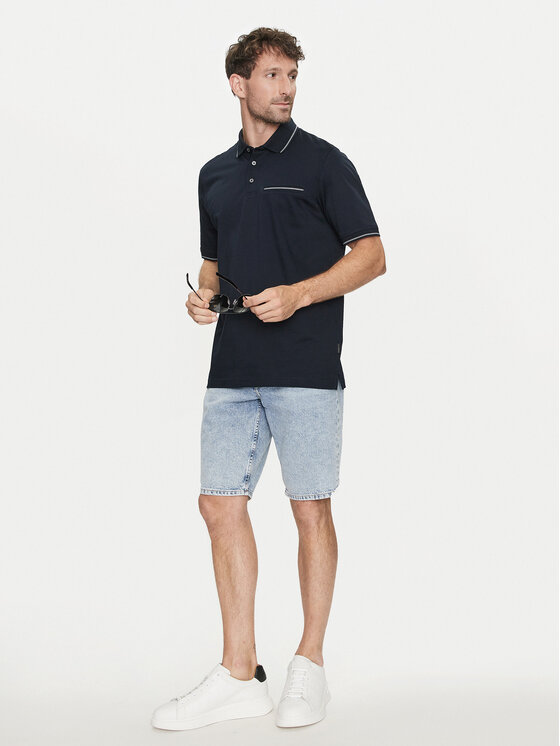 Bugatti Bugatti Polo 8151 55100A Granatowy Regular Fit