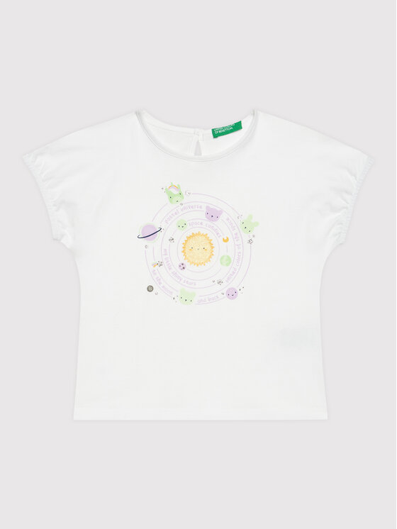 United Colors Of Benetton Tricou 3096G101H Alb Regular Fit