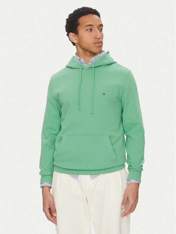 Tommy Hilfiger Mikina Essential MW0MW37235 Zelená Regular Fit