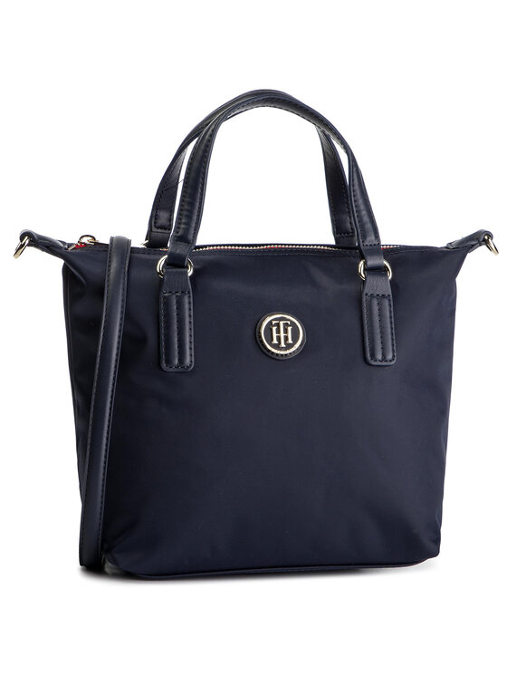 Tommy Hilfiger Handtasche Poppy Small Tote AW0AW04361 Dunkelblau