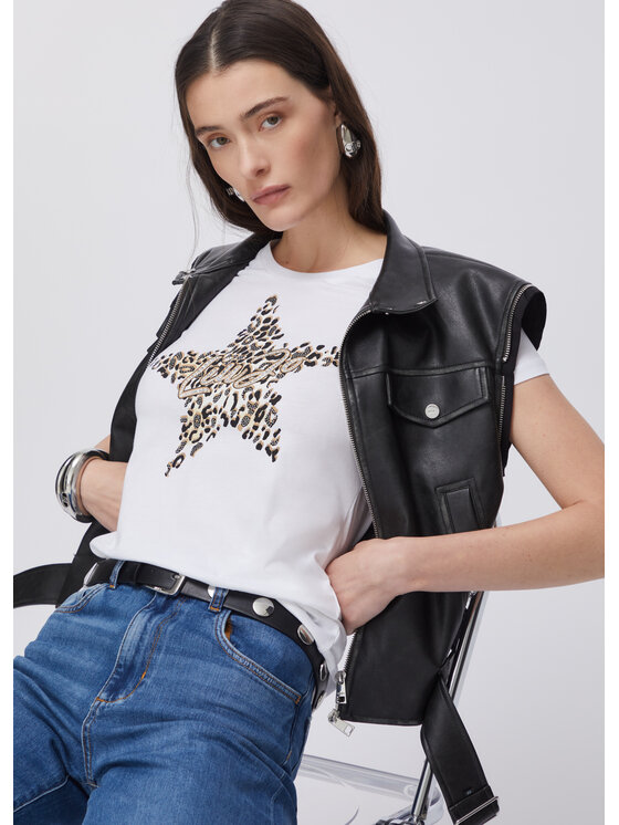 Liu Jo Liu Jo T-Shirt WA6493JS923P9656 Biały Regular Fit