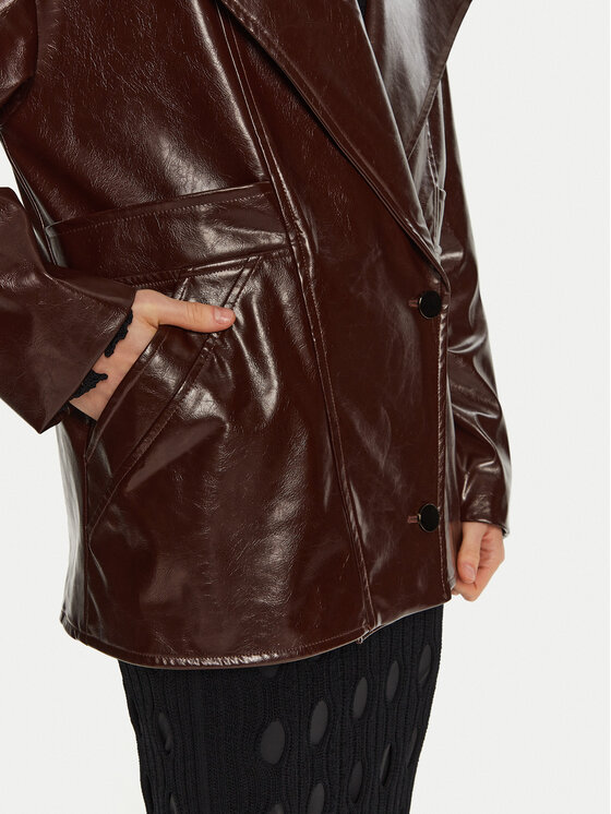 ACCESS FASHION ACCESS FASHION Jacke aus Kunstleder 44-1060-806 Braun Relaxed Fit