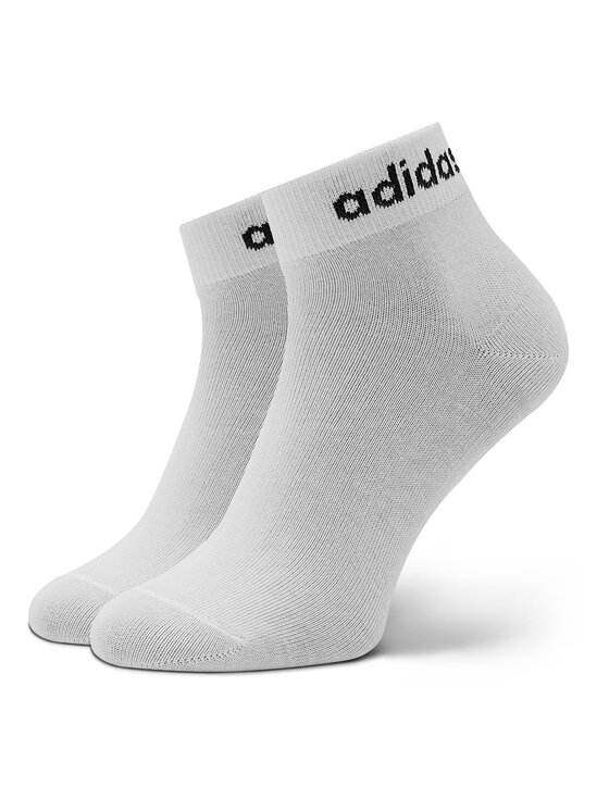 adidas adidas Lühikesed sokid Think Linear Ankle Socks 3 Pairs HT3451 Valge