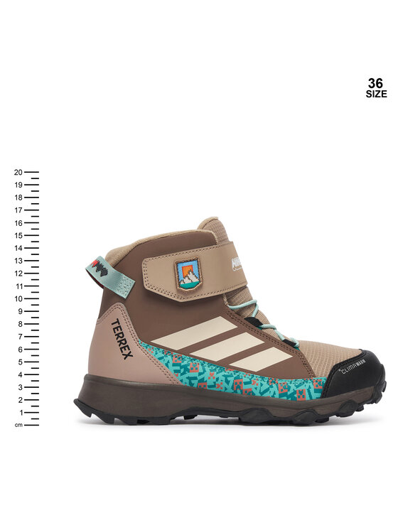 adidas adidas Trekkingi Minecraft Terrex Snow Cf Climawarm Winter Shoes Kids KJ6490 Beżowy ciemny