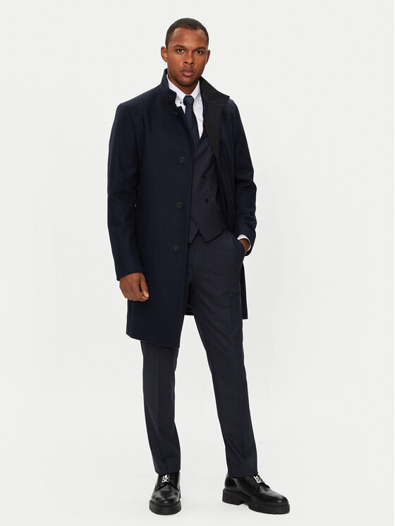 HUGO Hugo Palton de lână Mintra X2441 50528837 Bleumarin Regular Fit