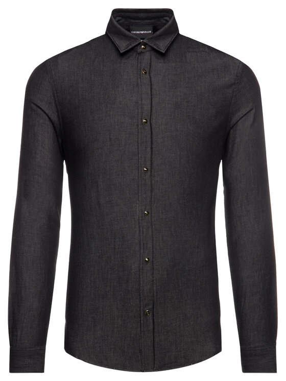 Emporio Armani Emporio Armani Srajca 6G1C67 1D5WZ 0005 Siva Slim Fit