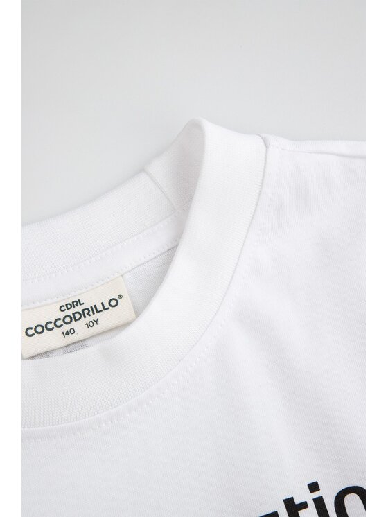 Coccodrillo Coccodrillo T-Shirt ZC5143212LBD-001 Biały Regular Fit