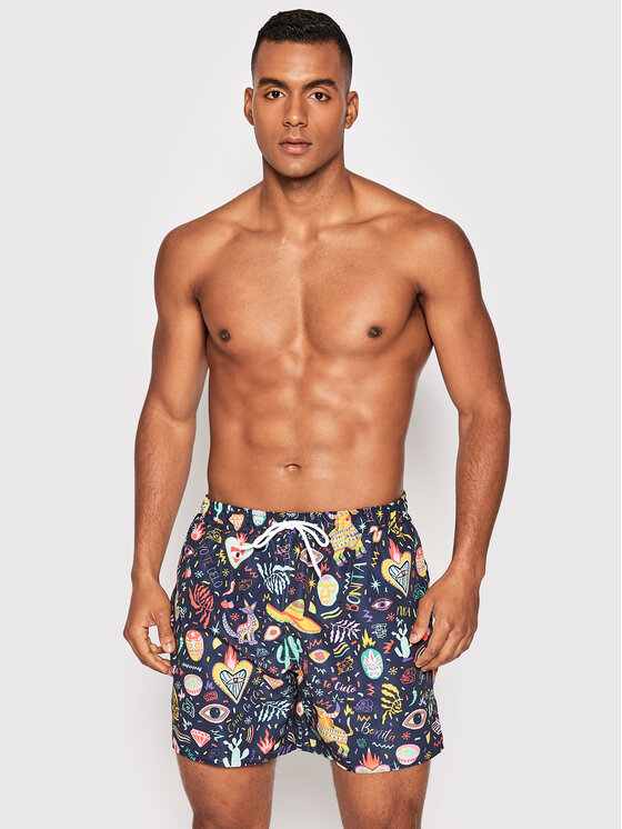 Pantaloncini da bagno Colorful Mexico Blu scuro