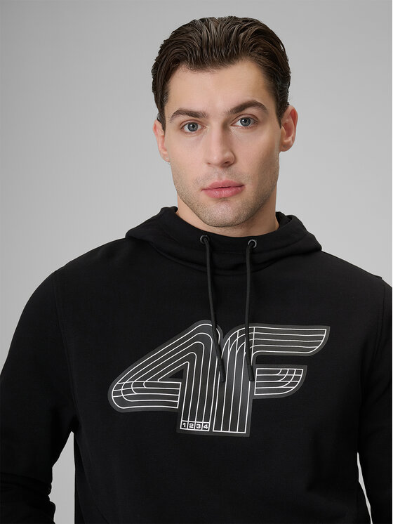 4F 4F Bluza COMMERCIAL 3 Czarny Regular Fit