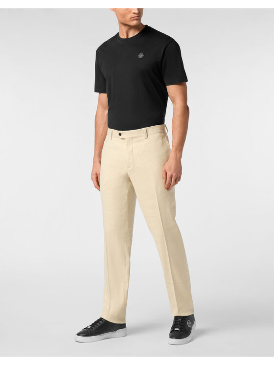 PHILIPP PLEIN PHILIPP PLEIN Chinosy 24571 Biały Chino Fit