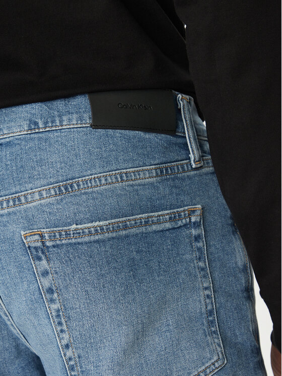 Calvin Klein Calvin Klein Džinsiniai šortai K10K114079 Mėlyna Slim Fit