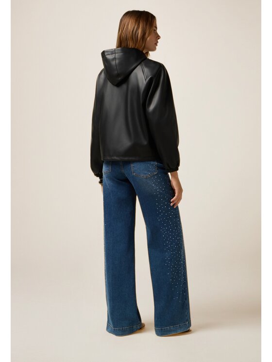 Oltre Oltre Giacca in similpelle R326J000278N033 Nero Over Fit