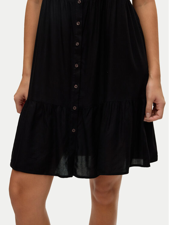 Vero Moda Vero Moda Letné šaty Bumpy 10325283 Čierna Loose Fit