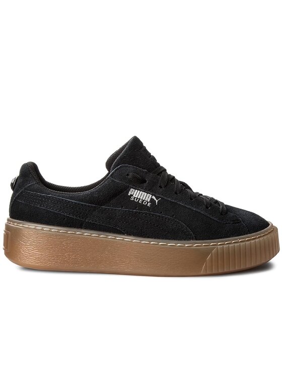 Puma basket outlet platform uomo nero