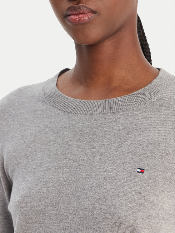 Tommy Hilfiger Tommy Hilfiger Megztinis WW0WW44984 Pilka Regular Fit