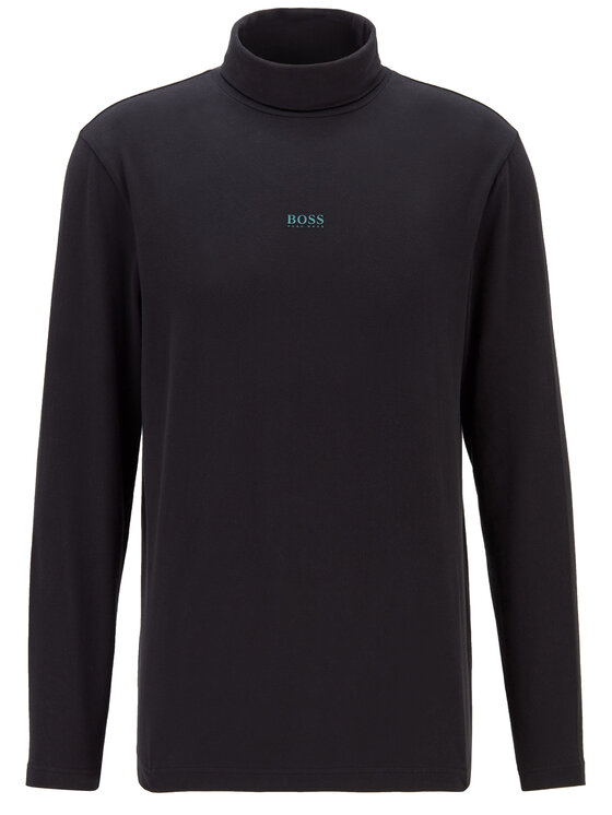 BOSS Boss Krekls ar augstu apkakli 50436552 Melns Regular Fit