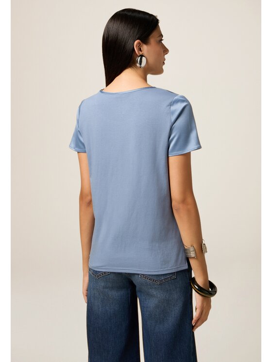 Oltre Oltre T-shirt G384J004171N004 Turchese Regular Fit
