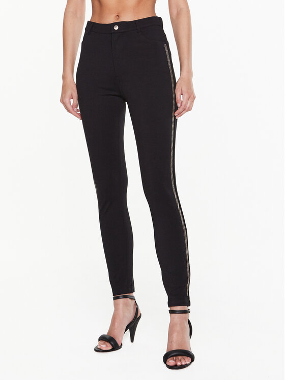 Liu Jo Sport Pantaloni din material TA3155 J6182 Negru Slim Fit din imagine noua