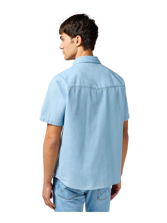 Wrangler Wrangler Koszula jeansowa 112362749 Niebieski Regular Fit