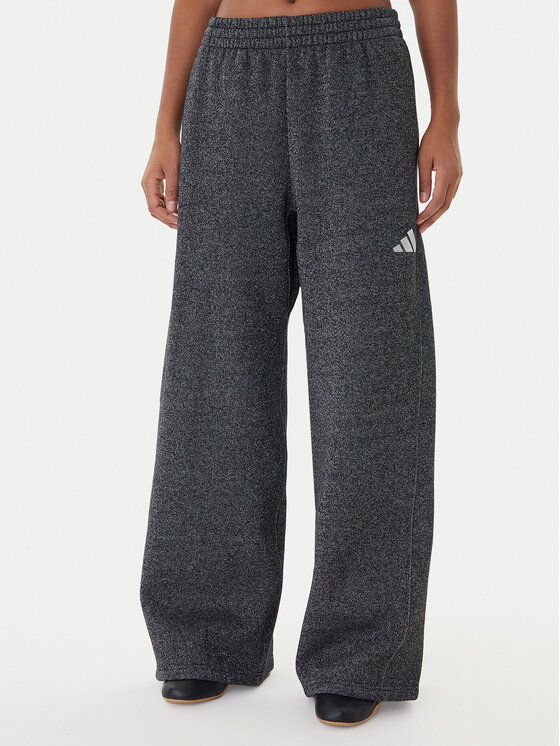 adidas Pantaloni trening ALL SZN Holiday Glitter Fleece JX4360 Gri Loose Fit