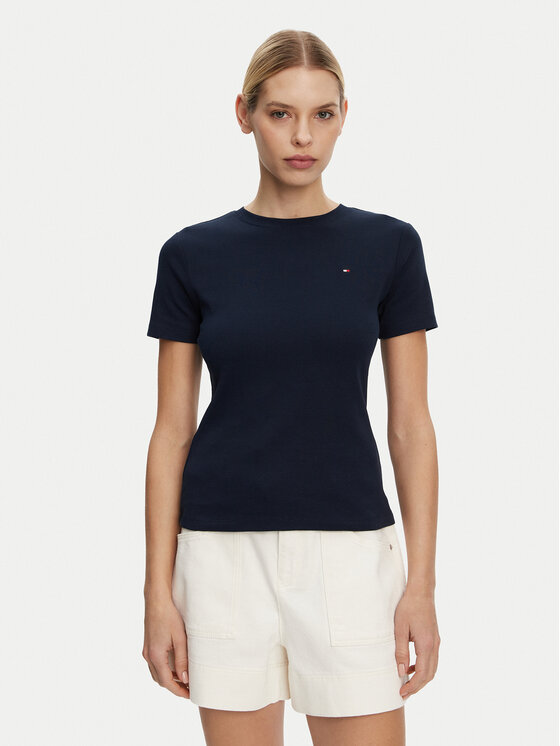Tommy Hilfiger Tommy Hilfiger T-särk New Cody WW0WW40587 Tumesinine Regular Fit
