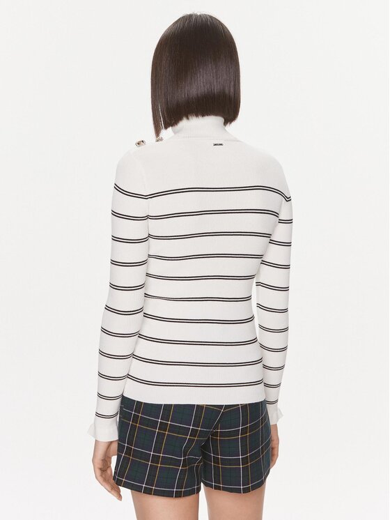 Liu Jo Liu Jo Rollkragenpullover MF3002 MS99E Weiß Slim Fit
