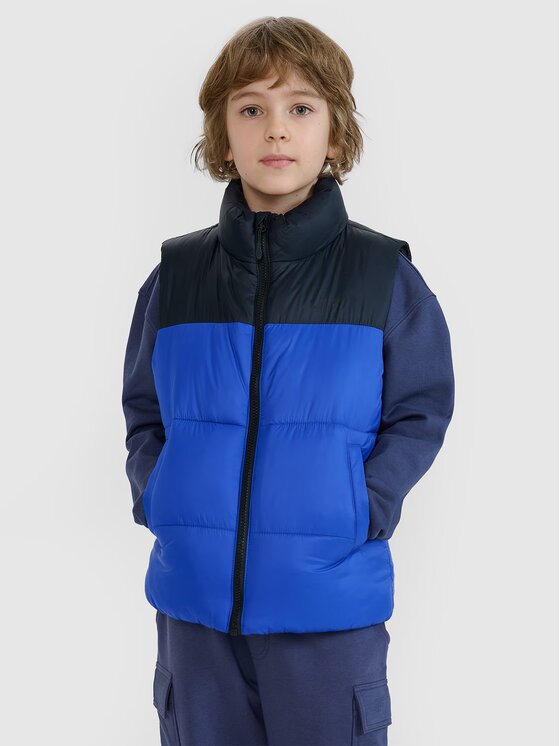 4F 4F Športová vesta 4FJWSS25TVJAM208-36S Modrá Regular Fit