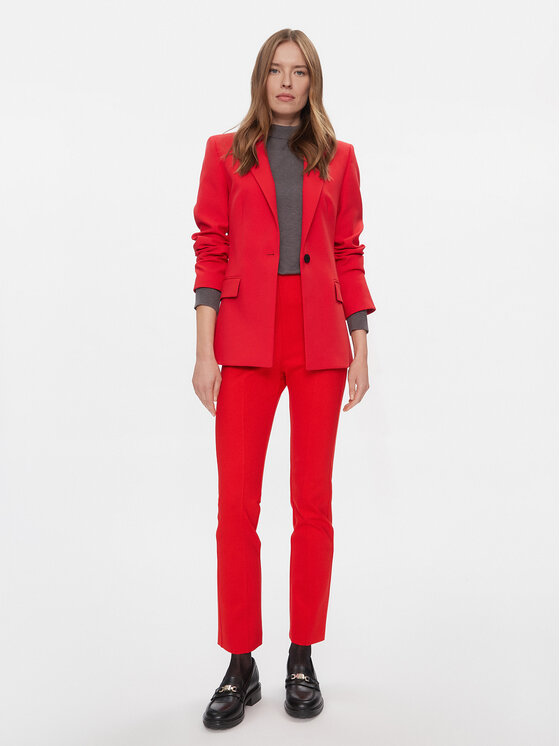 Tommy Hilfiger Tommy Hilfiger Spodnie materiałowe Elevated WW0WW39721 Czerwony Slim Fit