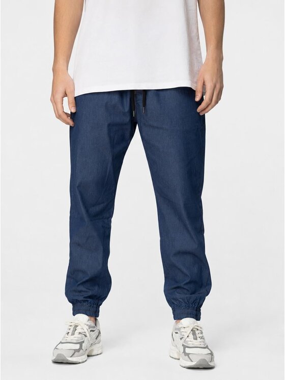 Jigga Wear Jigga Wear Jeansy elastyczne na gumce dzins cienkie wygodne 132719 Niebieski Regular Fit