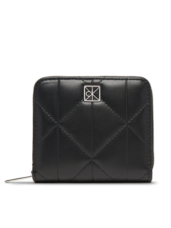 Calvin Klein Calvin Klein Peněženka Quilted Square Zip Around LV04F1121G Černá