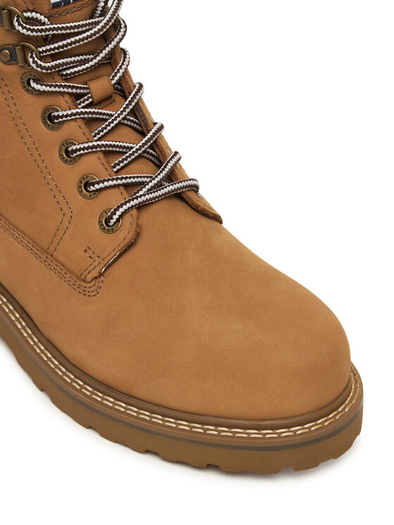 Tommy Jeans Tommy Jeans Turistická obuv Archive '01 Boot Hi Nubuck Wl Wr EM0EM01783 Světle hnědá