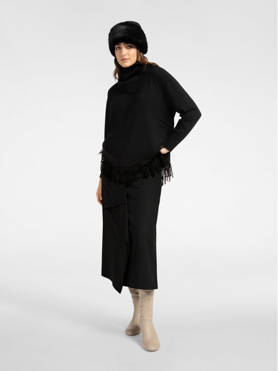 Elena Mirò Elena Mirò Gonna midi 1044P000055N033 Nero A-Line Fit