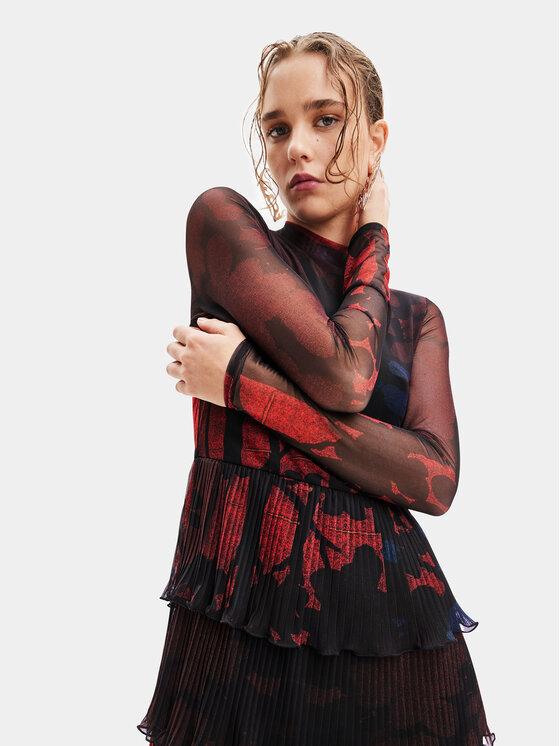 Desigual Desigual Haljina za svaki dan 23WWVK78 Crvena Regular Fit