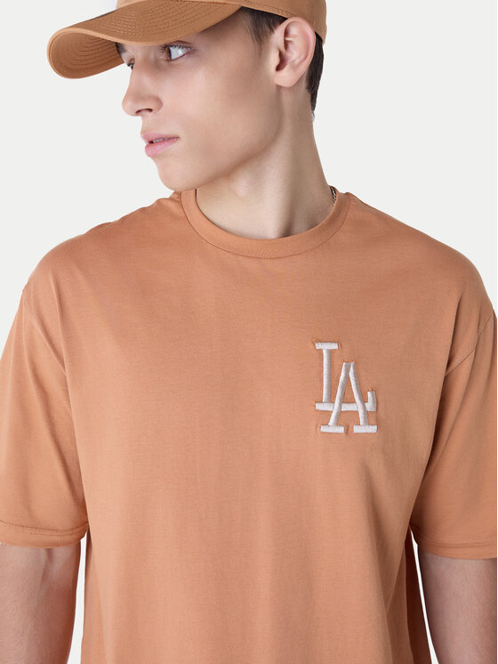 New Era New Era Majica LA Dodgers MLB League Essential 60596179 Oranžna Regular Fit