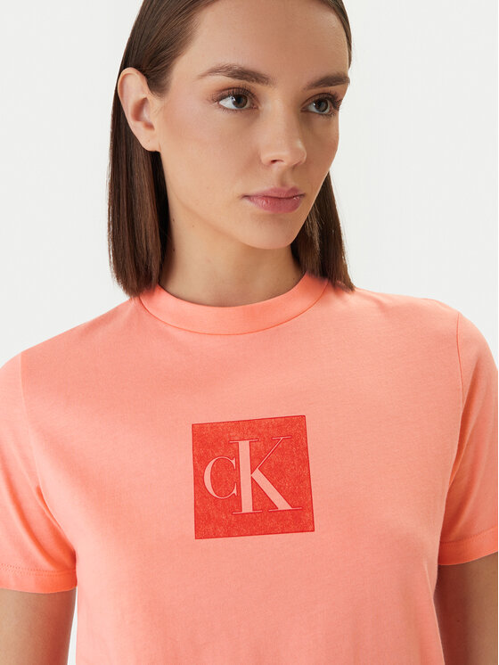 Calvin Klein Jeans Calvin Klein Jeans Marškinėliai LV047F819G Oranžinė Classic Fit