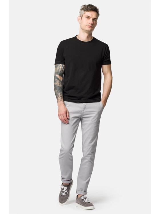 Lancerto Lancerto Chinosy Gareth SP082222000014 Szary Slim Fit