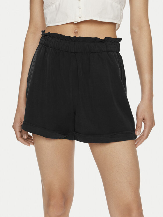 Vero Moda Vero Moda Kratke hlače iz tkanine Harper 10283731 Črna Loose Fit
